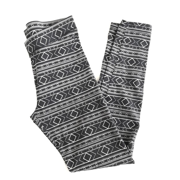 PINK Victoria's Secret Pants - PINK Victoria's Secret VS Dog Small Gray White Cotton Geometric Stretch Leggings